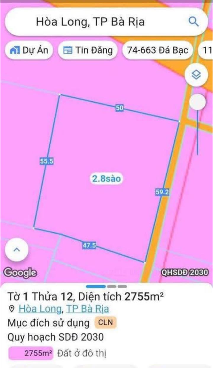 Đất nền đường 85A Hòa Long 500m² giá 2.6 tỷ - Cơ hội vàng đầu tư!