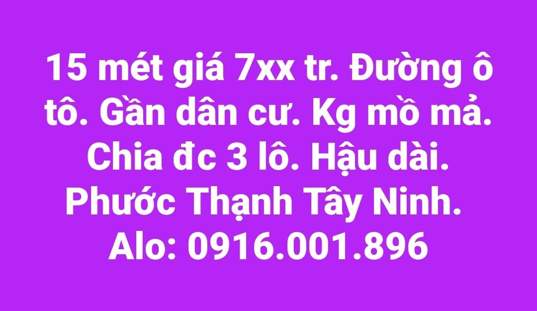 Đất nền Gò Dầu Tây Ninh 15m² giá 700 triệu - Đường ô tô, chia lô dễ dàng!