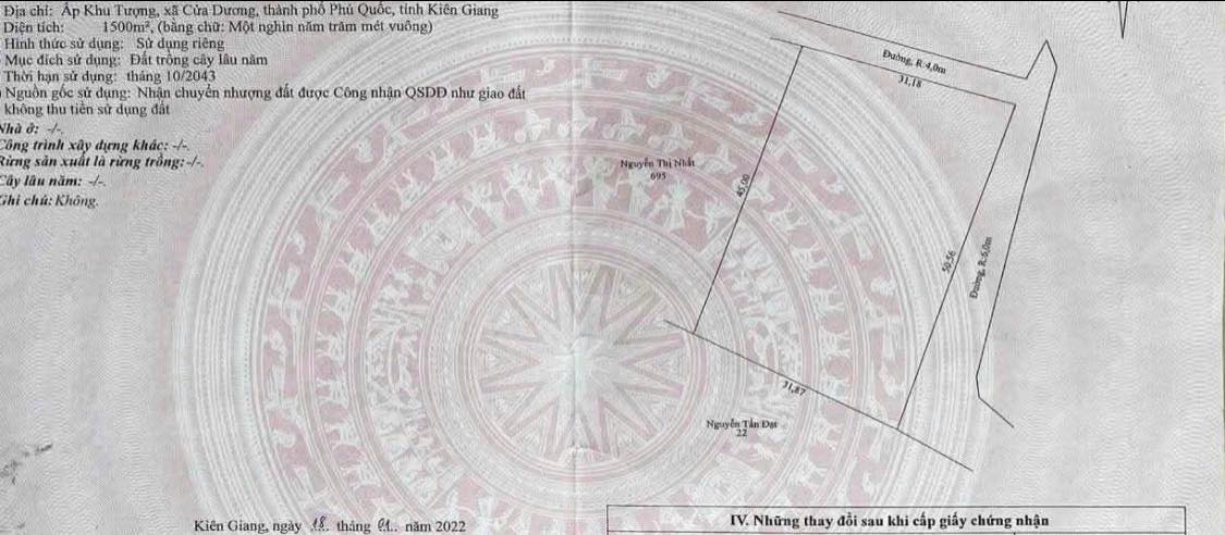 Đất nền 1250m² Khu Tượng, Cửa Dương - Đầu tư sinh lời tiềm năng!