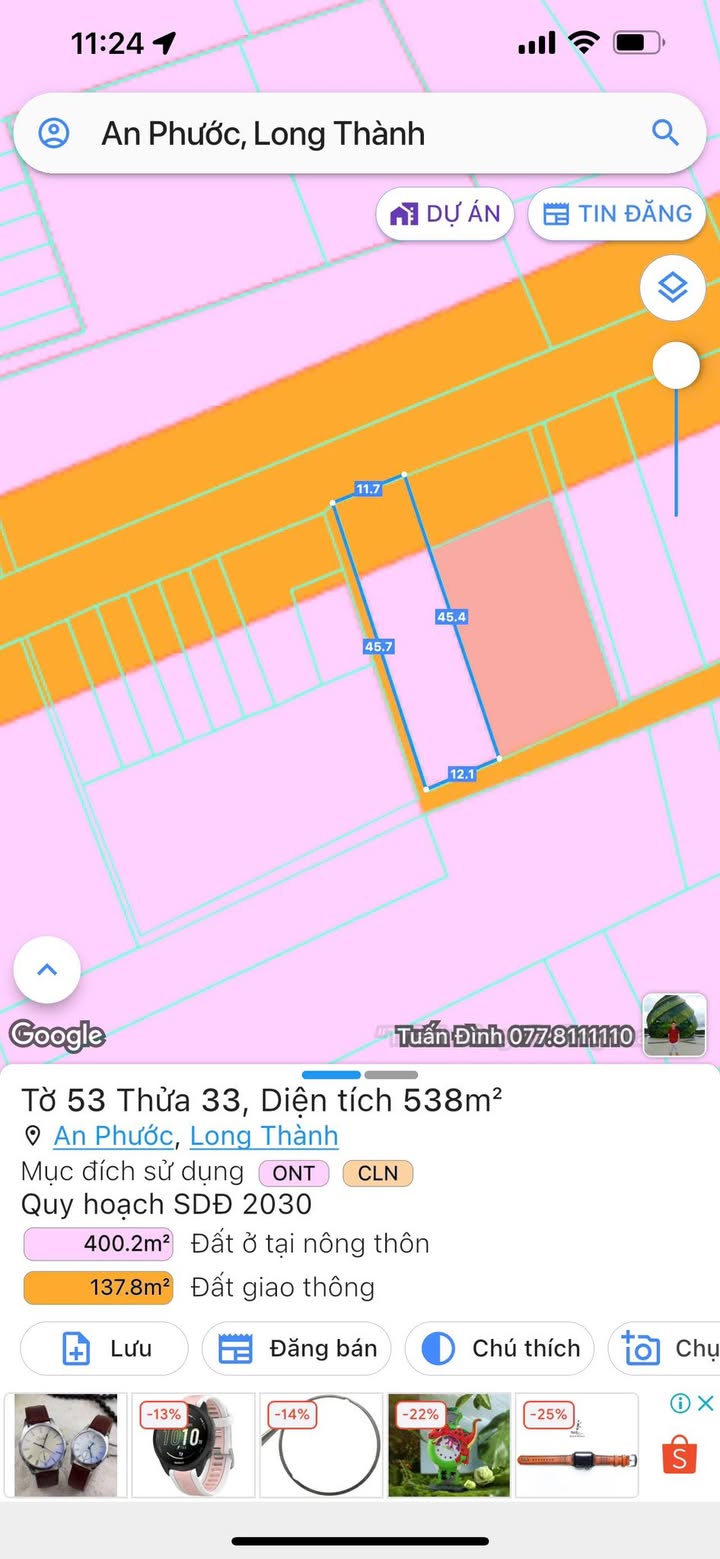 Đất mặt tiền đường HL21 Tam An 533.5m² giá 11 tỷ - Đầu tư sinh lời hấp dẫn!