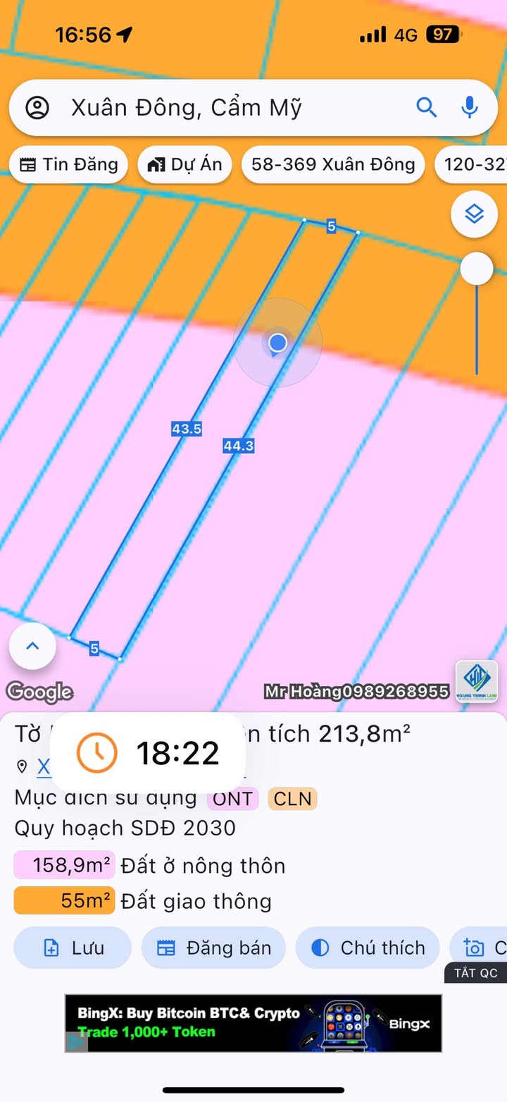 Đất nền mặt tiền đường Xuân Bảo, Cẩm Mỹ, Đồng Nai 213m² - Đầu tư sinh lời ngay!