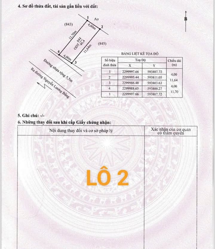 Đất nền mặt đường Nguyễn Lương Bằng, Phù Liễn, Kiến An, Hải Phòng 46m² giá 1.85 tỷ - Sổ đỏ chính chủ!