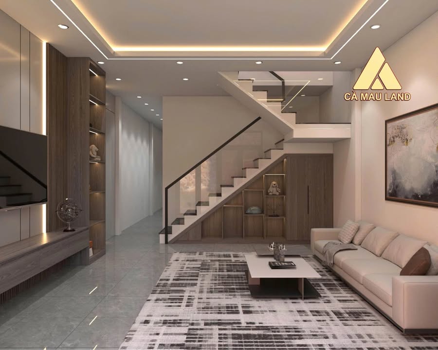 Nhà 1 trệt 1 lầu phường Tân Xuyên Cà Mau 100m² - Thiết kế hiện đại sang trọng!