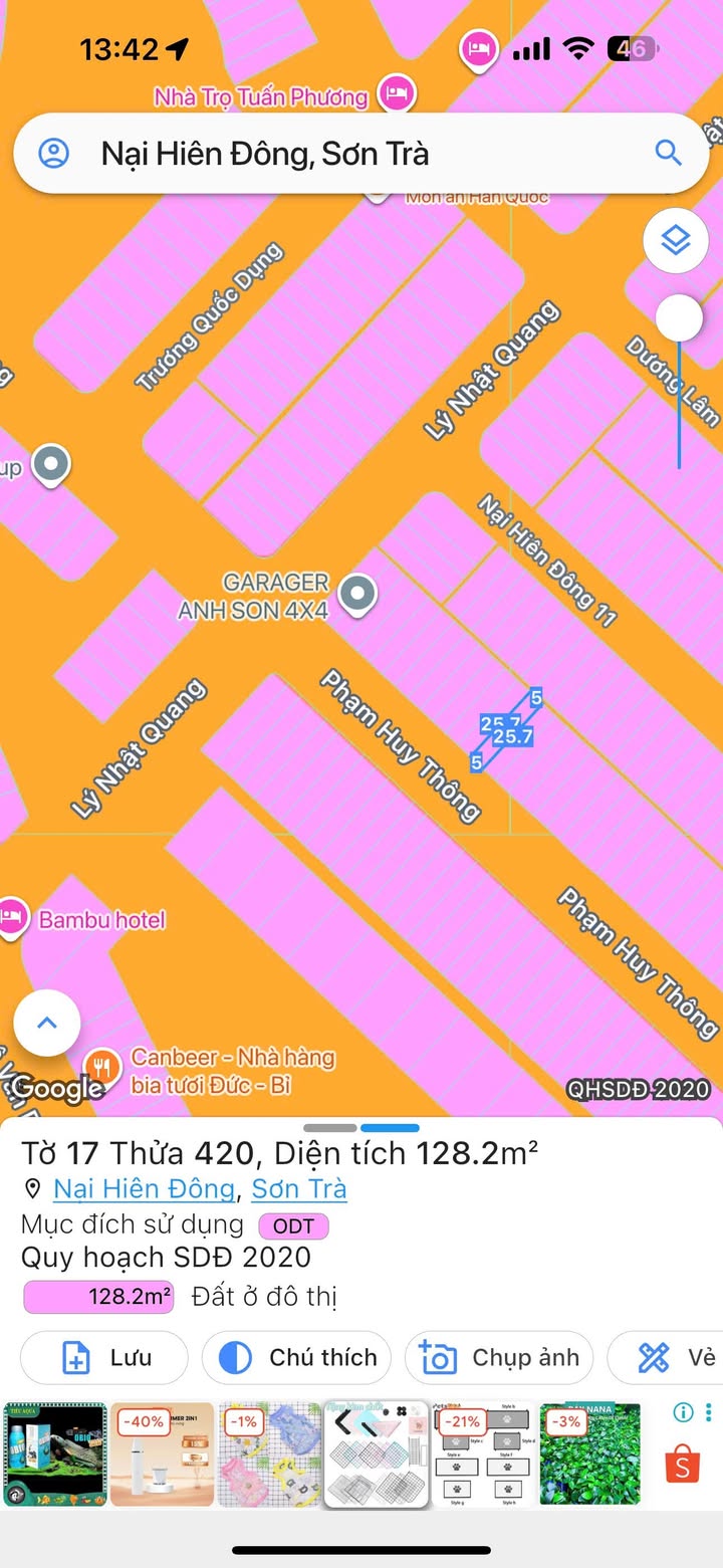 Đất nền Phạm Huy Thông, Nại Hiên Đông, Đà Nẵng 128m² giá 10.5 tỷ - Đầu tư sinh lời ngay!