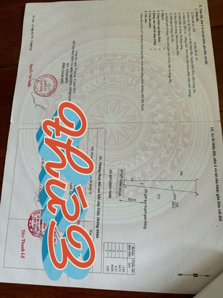 Đất thổ cư mặt tiền đường Mỹ Hạnh 225m² giá 6 tỷ - Sổ hồng riêng