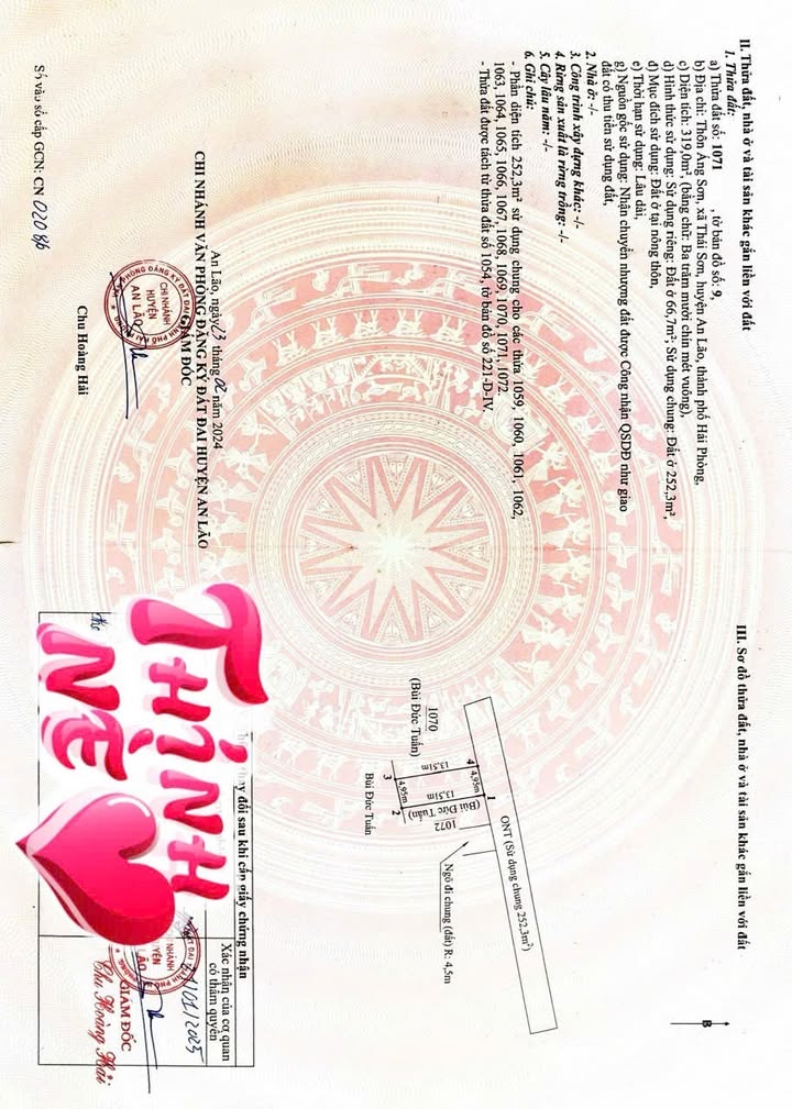 Đất Thái Sơn An Lão 66m² giá 600 triệu - Sổ đỏ chính chủ, ô tô vào tận nơi!