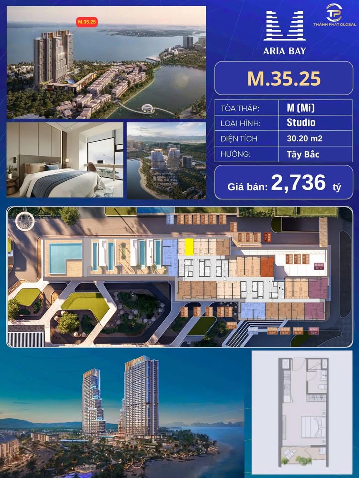 Căn hộ Aria Bay Hạ Long 30.20m² giá 2.3 tỷ - Chính chủ bán, chính sách ưu đãi hấp dẫn!