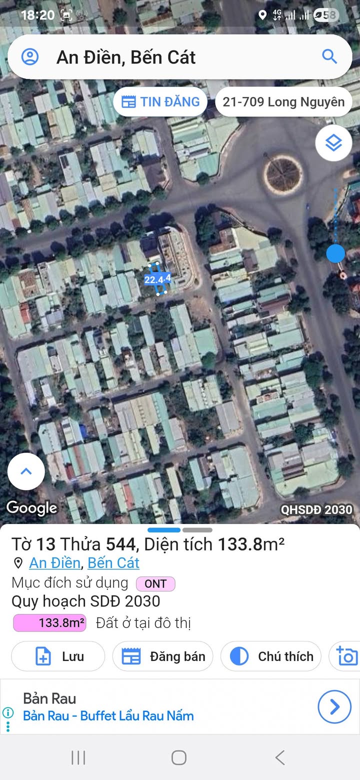 Đất nền khu dân cư Rạch Bắp, An Điền, Bến Cát 132m² - Đầu tư sinh lời ngay!