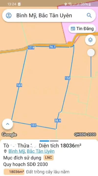 Đất SKC 26.000m² Bình Mỹ giá chỉ 2.x triệu/m² - Bán gấp trước Tết!