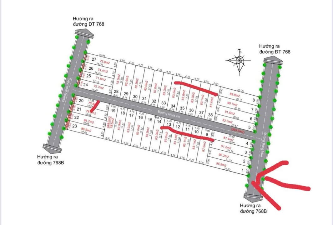Đất thổ cư Trảng Dài 96m² giá 2.3 tỷ - Kinh doanh sầm uất