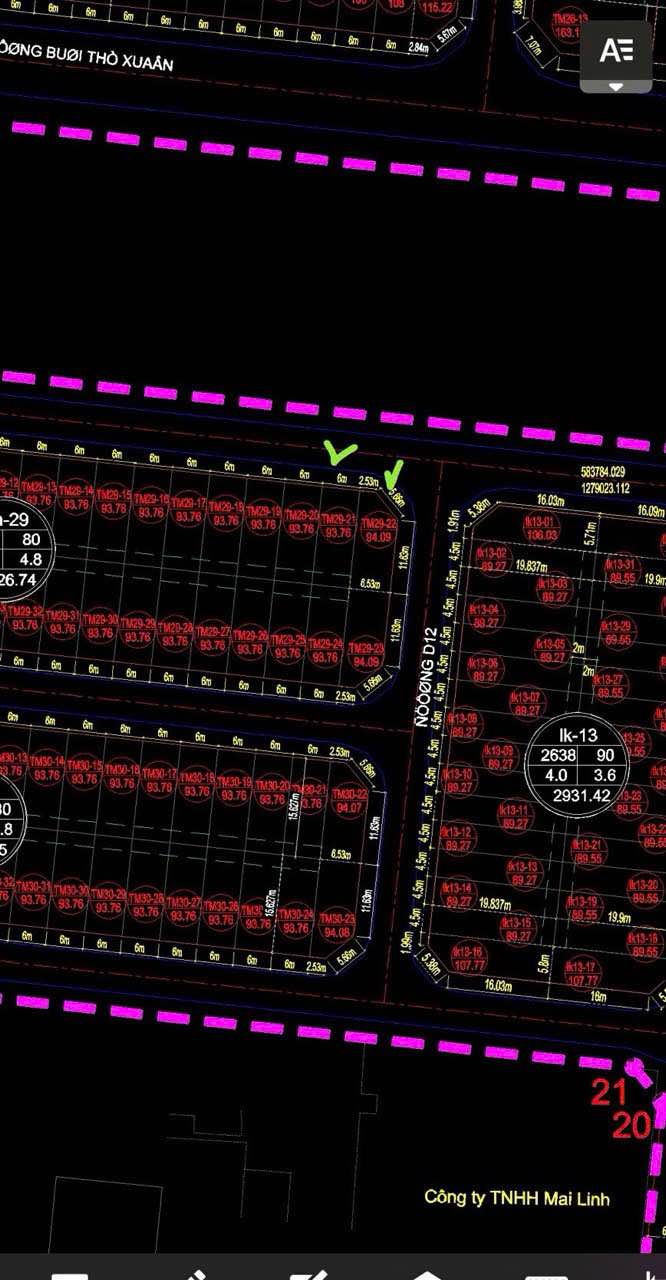 Đất nền góc K2 - TM29-21,22 Phường Mỹ Bình 188m² giá 8 tỷ - Vị trí đắc địa gần biển!