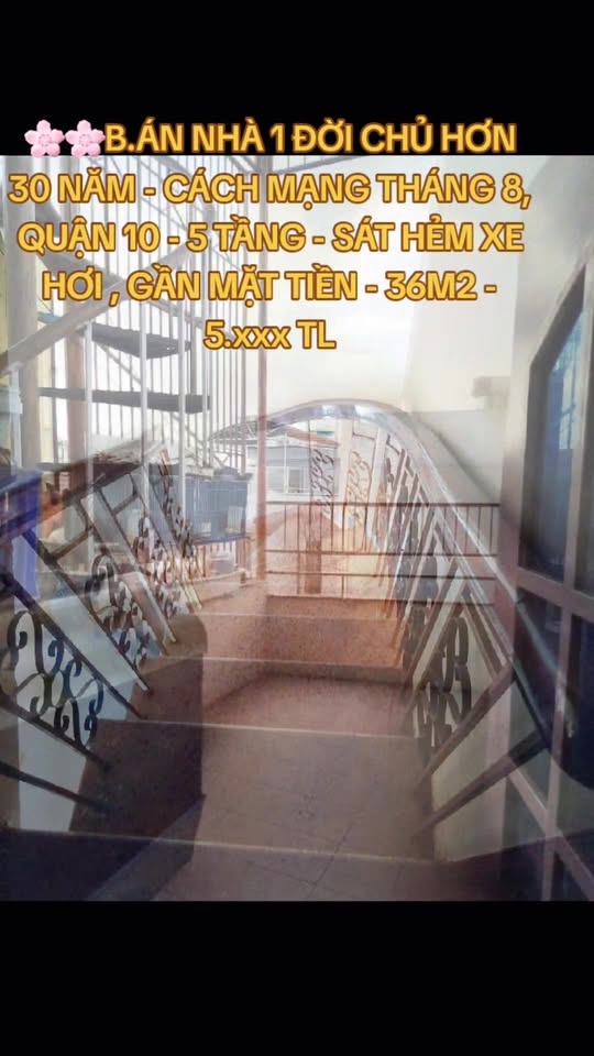 Bán nhà Quận 10 36m² giá 5.58 tỷ - Nhà 1 đời chủ, sát hẻm xe hơi!