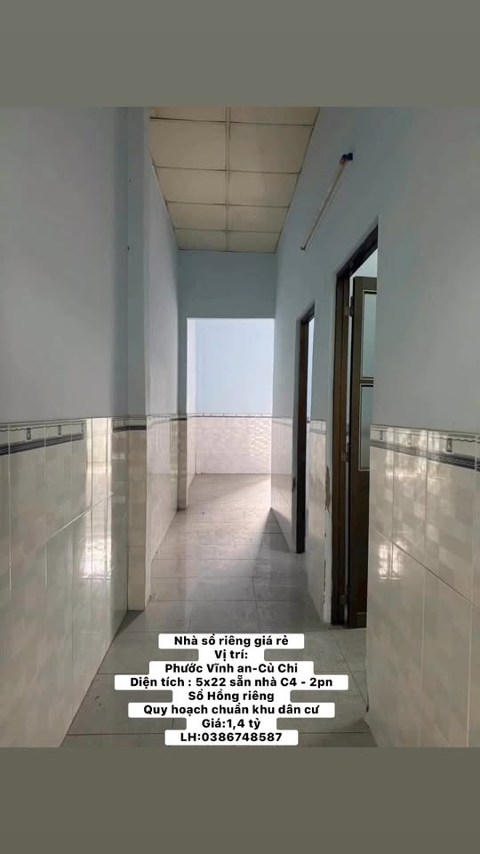 Nhà riêng Phước Vĩnh An, Củ Chi 110m² giá 1.4 tỷ - Sổ hồng chính chủ!