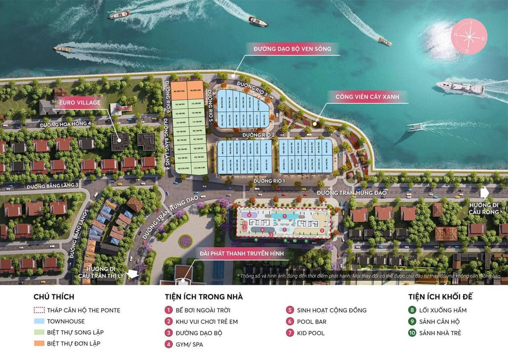 Căn hộ double key 3 phòng ngủ Sun Ponte Đà Nẵng 91m² giá 6.8 tỷ - Cơ hội đầu tư hấp dẫn!