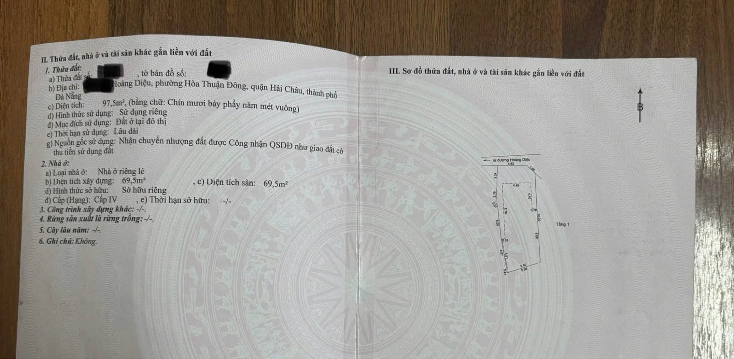 Đất nền đường Hoàng Diệu, Hải Châu, Đà Nẵng 98m² giá 4.75 tỷ - Cơ hội đầu tư hấp dẫn!
