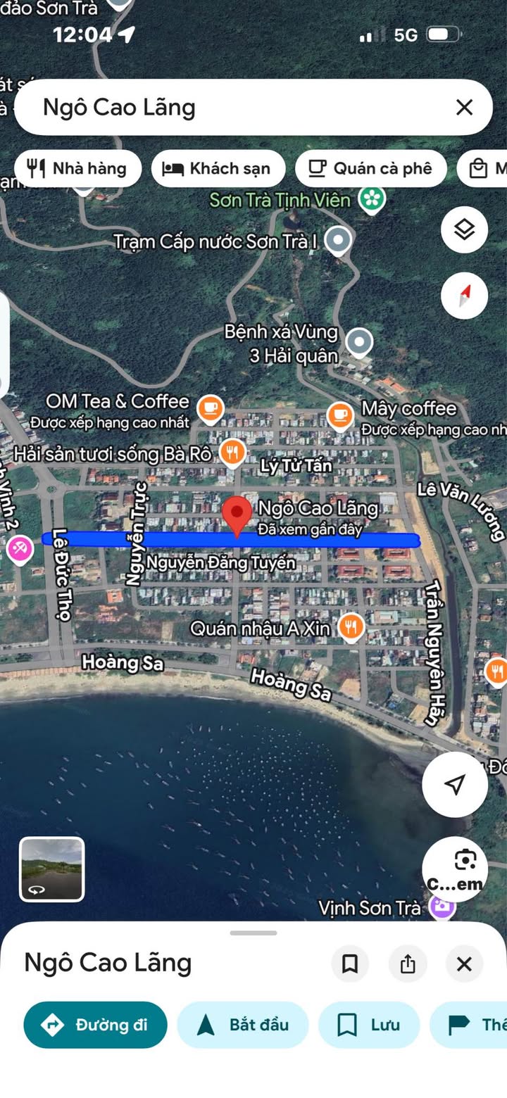 Đất nền liền kề Ngô Cao Lãng, Sơn Trà 500m² giá chỉ 100 triệu/m² - Cơ hội đầu tư hấp dẫn!