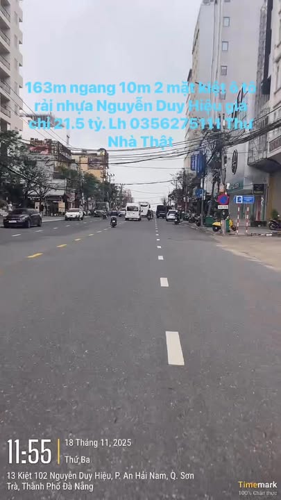 Đất nền 2 mặt kiệt ô tô Nguyễn Duy Hiệu 163m² giá 21.5 tỷ - Cơ hội đầu tư tuyệt vời!