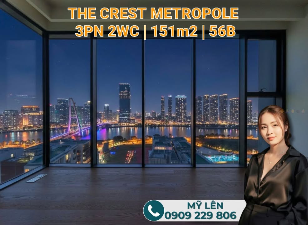 Căn hộ The Crest Residence Quận 2 151m² giá 56 tỷ - View sông Sài Gòn tuyệt đẹp!