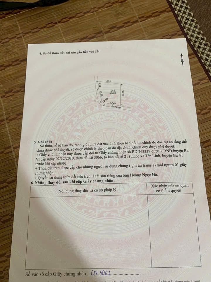 Đất nền đẹp Suối Hai, Ba Vì 480m² giá 6 triệu/m² - Cơ hội đầu tư hiếm có!