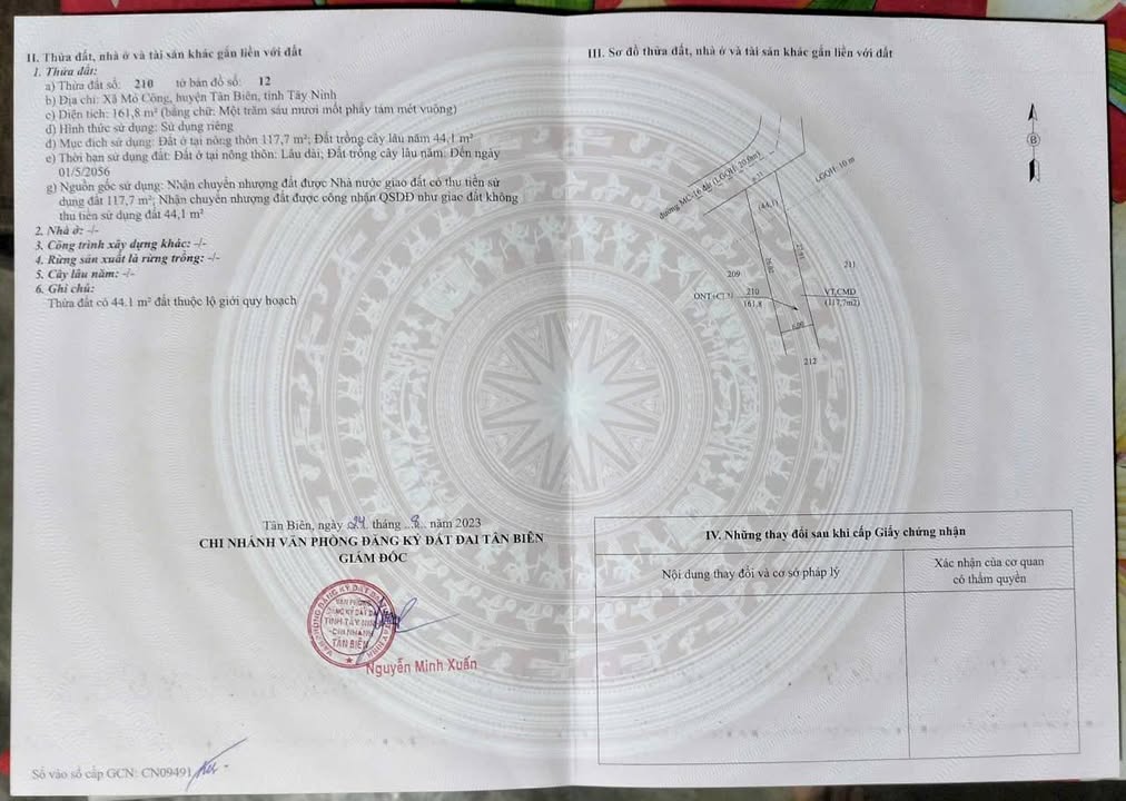 Đất thổ cư Mỏ Công, Tân Biên 161.8m² chỉ 450 triệu - Đầu tư sinh lời ngay!