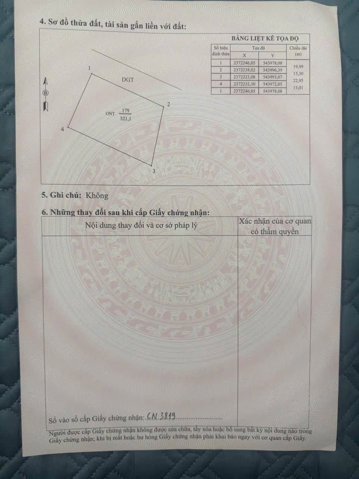 Đất thổ cư Đông Thành 321m² giá chỉ 1 tỷ - Cơ hội đầu tư tuyệt vời!