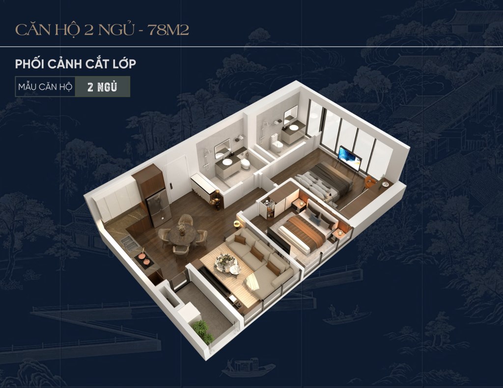 Căn hộ Sunshine Legend City Văn Giang 80.2m² giá 4.09 tỷ - View nội khu tuyệt đẹp!