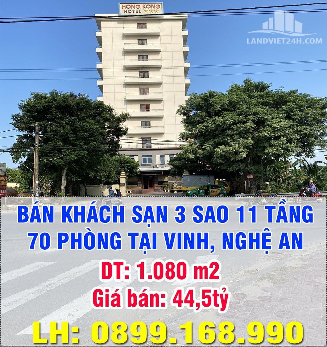 Khách sạn 3 sao và tòa nhà dịch vụ 6 tầng tại TP. Vinh 1.080m² - Đầu tư siêu lợi nhuận!