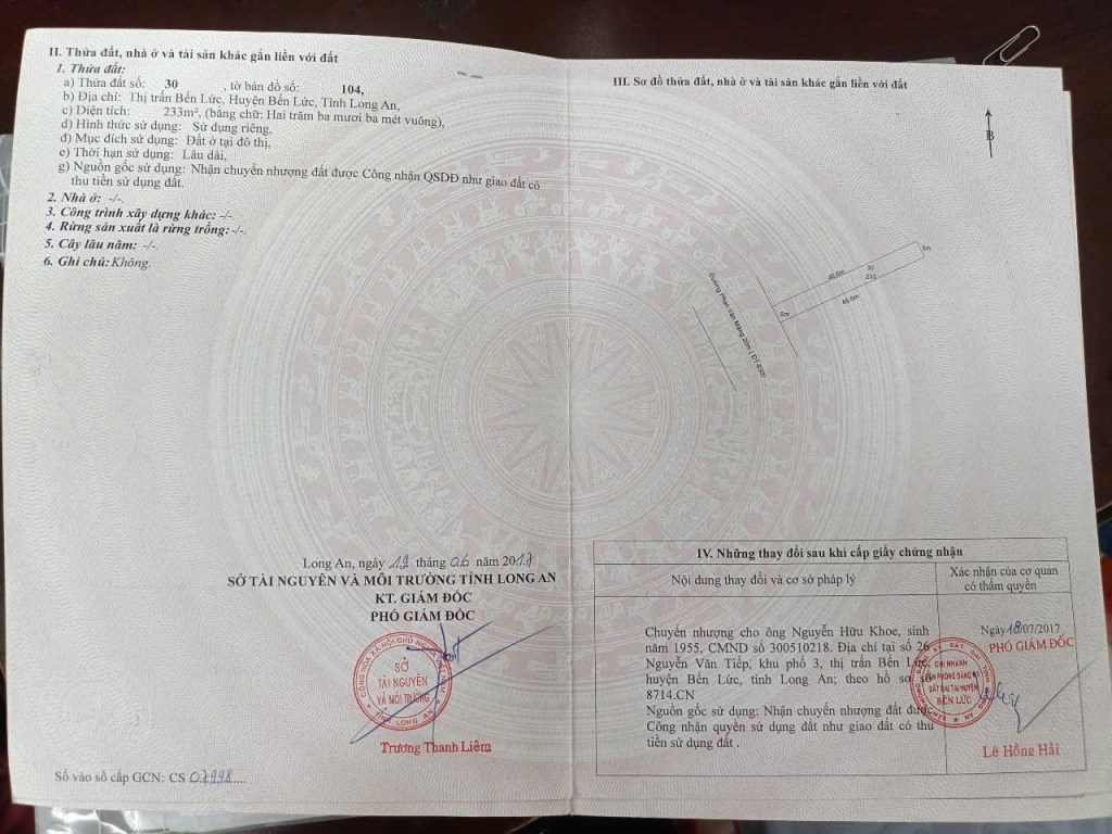 Bán 2 lô đất đẹp tại thị trấn Bến Lức, Long An - Đầu tư sinh lời ngay!