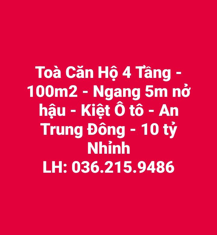 Căn hộ 4 tầng An Hải Đông 100m² giá 10 tỷ - Mặt tiền kiệt ô tô, đầu tư sinh lời!