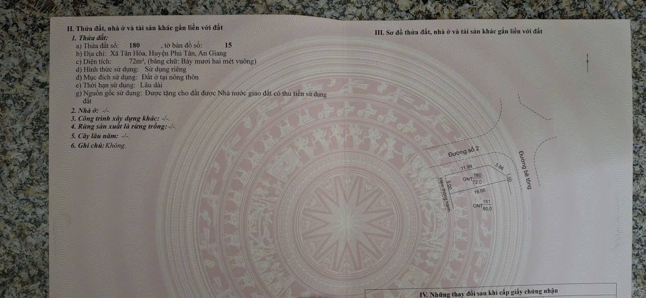 Nhà bán gấp tại Tân Hòa, Phú Tân, 80m² - Kinh doanh thuận lợi!