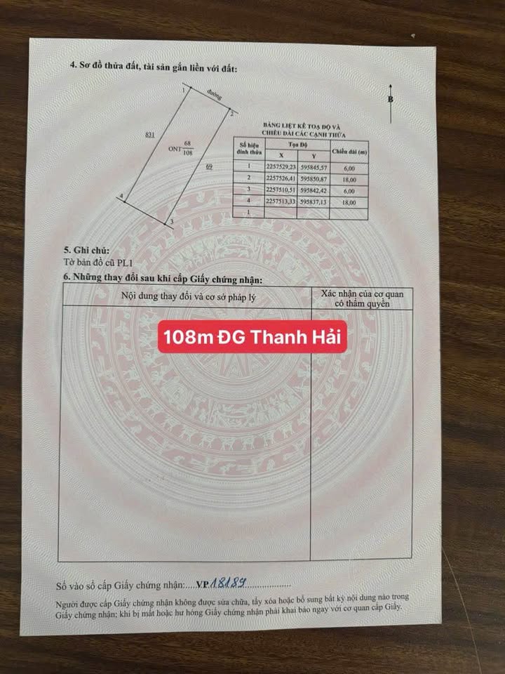 Đất nền Thanh Hải 108m² giá 2 tỷ - Vị trí đắc địa gần KCN Thanh Bình!