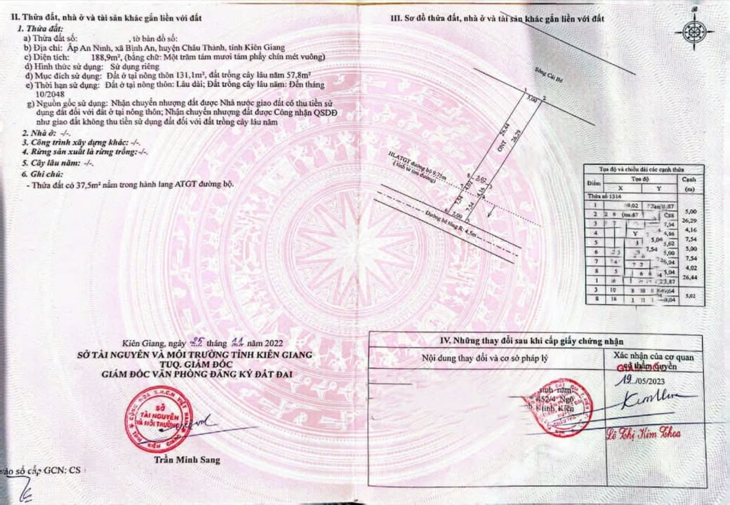 Đất nền thổ cư An Ninh, Châu Thành 188,9m² giá 500 triệu - Sổ hồng chính chủ!