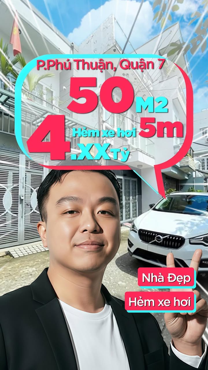 Nhà phố Nguyễn Văn Quỳ Quận 7 50m² giá 4.5 tỷ - Ô tô vào tận nhà!
