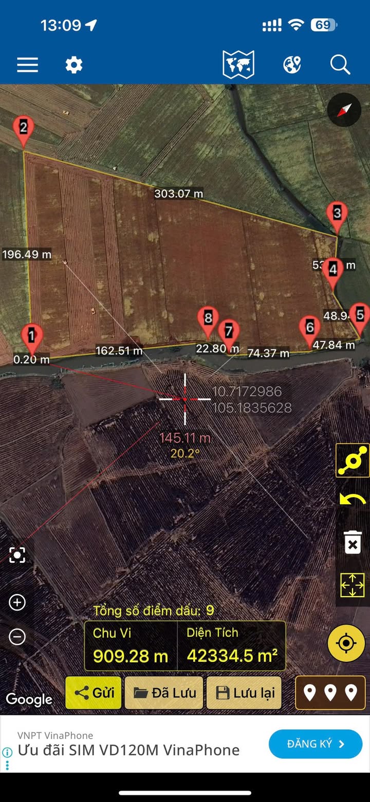 Đất nông nghiệp 42.000m² tại xã Phú Hiệp, An Giang - Giá chỉ 924 triệu!