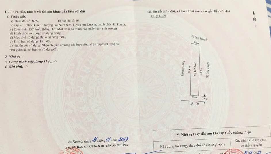 Đất nền Cách Thượng Nam Sơn 137m² giá 1.431 tỷ - Ngõ ô tô vào tận nơi!