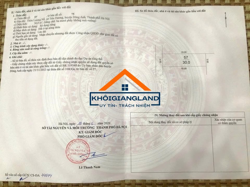 Đất nền Tiên Dương, Đông Anh 30m² giá 3 tỷ - Vị trí đẹp, xây nhà 5 tầng ngay đường Võ Nguyên Giáp!