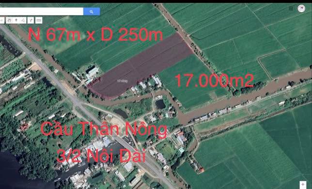 Bán đất mặt tiền Đê Quốc Phòng, xã Mỹ Lâm 17.000m² giá 1 tỷ/1.000m² - Cơ hội đầu tư hấp dẫn!