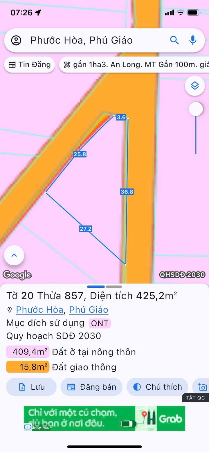 Đất nền Phước Hòa 430m² giá 2.7 tỷ - Lô góc 2 mặt tiền, cơ hội kinh doanh tuyệt vời!