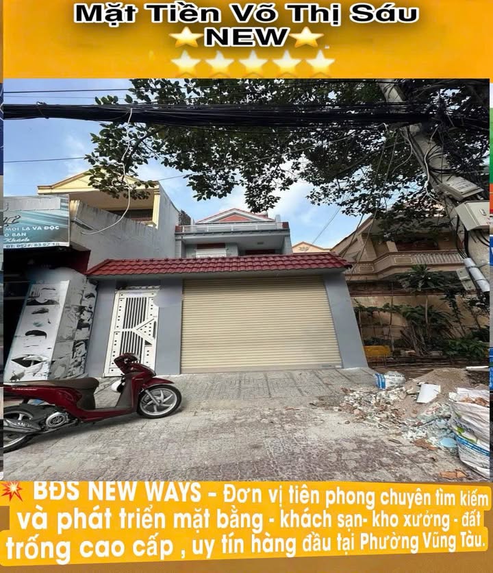 Nhà mặt tiền Võ Thị Sáu Vũng Tàu 100m² giá 20 triệu - Kinh doanh sầm uất ngay!