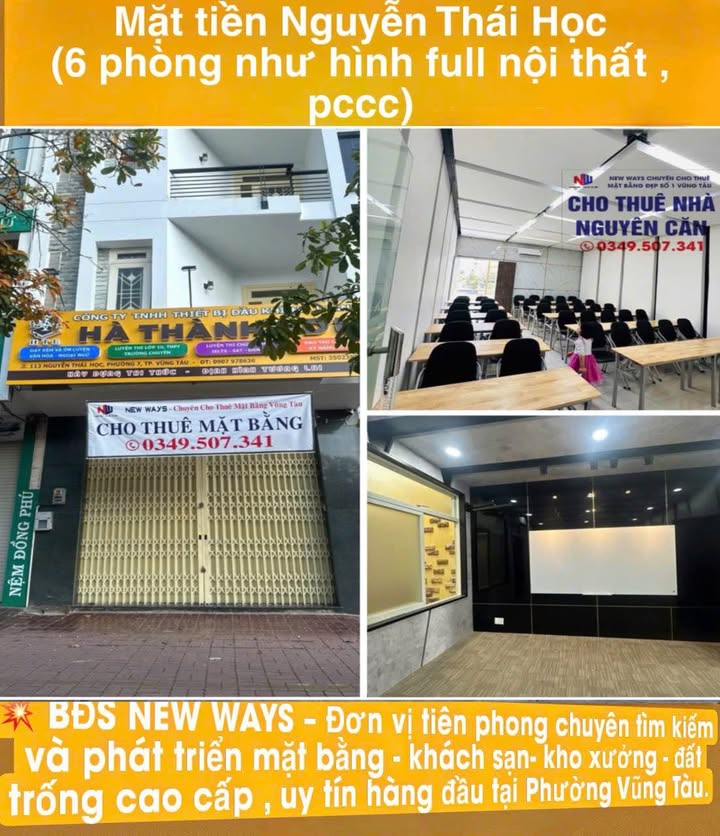 Cho thuê nhà mặt tiền Nguyễn Thái Học TP. Vũng Tàu 100m² - Kinh doanh sầm uất