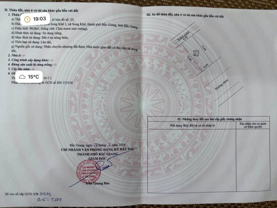 Đất nền Khu dân cư Song Khê Bắc Giang 90m² giá 4 tỷ - Vị trí đẹp, sổ hồng chính chủ!