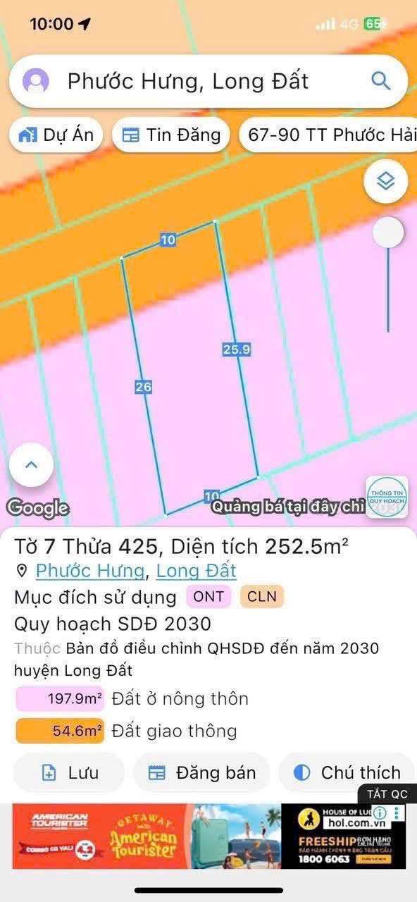 Đất nền Long Hải 125m² giá 1.3 tỷ - Đầu tư sinh lời ngay!