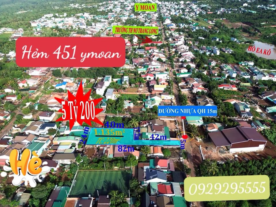 Đất ở Buôn Ma Thuột 1.135m² giá 5.2 tỷ - Cơ hội đầu tư vàng!