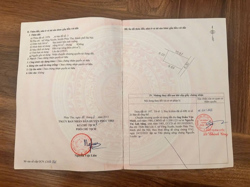 Đất nền xã Võng Xuyên, Phúc Thọ 64m² giá 2 tỷ - Cần bán gấp chính chủ!