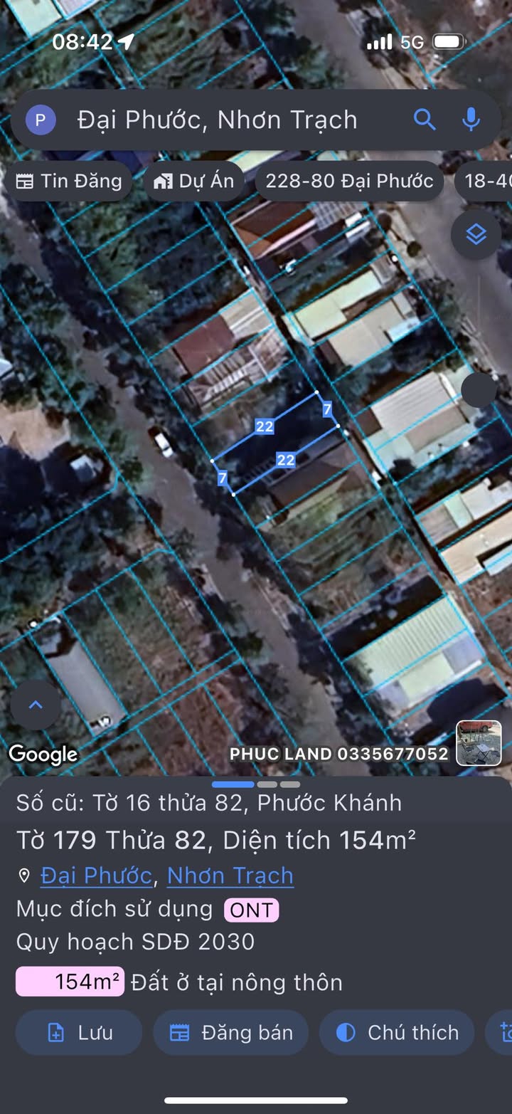 Đất nền Phước Khánh Nhơn Trạch 154m² chỉ 2 tỷ - Sổ hồng riêng công chứng ngay!