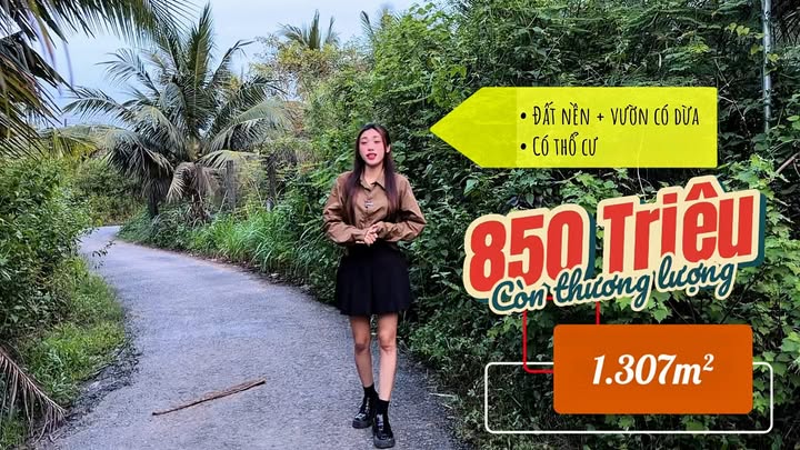 Đất thổ cư 1.3 Công mặt tiền 30m tại Tiểu Cần - Giá chỉ 850 triệu!