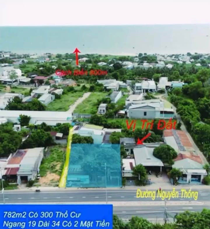 Đất đẹp mặt tiền kinh doanh đường Nguyễn Thông - Phú Hải - 782m² - Cơ hội đầu tư hấp dẫn!