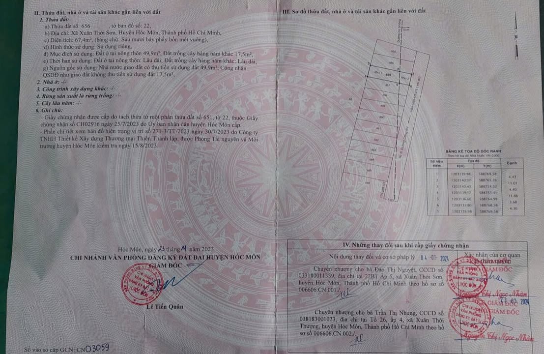 Đất thổ cư Dương Công Khi, Xuân Thới Sơn 67m² giá 2.2 tỷ - Tiện ích đầy đủ, dân cư sầm uất!