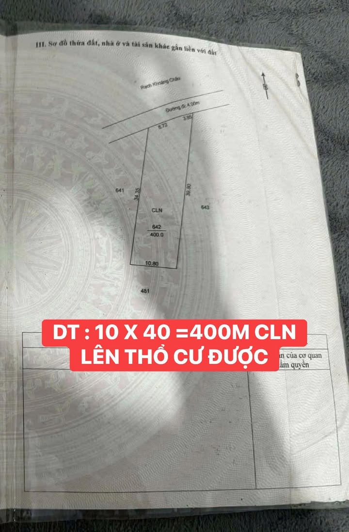 Đất nền mặt tiền Rạch Khoán Châu, Long Tuyền, 432m² giá 2.1 tỷ - Đầu tư sinh lời ngay!