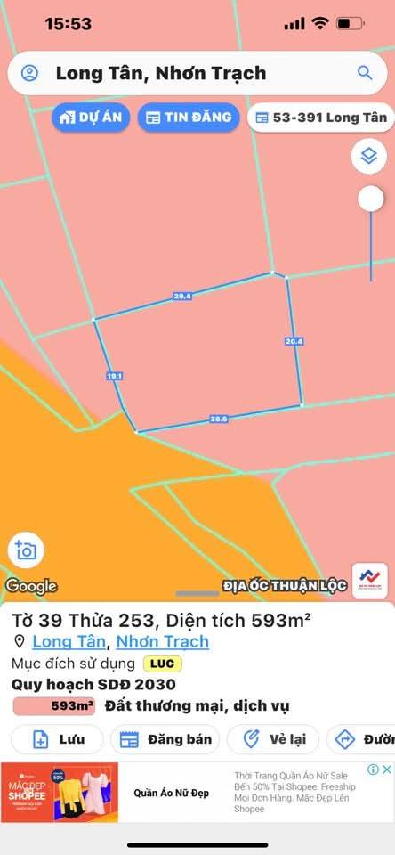Đất nền mặt tiền đường Lý Thái Tổ, Nhơn Trạch 2000m² giá 4 tỷ - Cơ hội đầu tư sinh lời!
